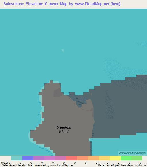 Salevukoso,Fiji Elevation Map