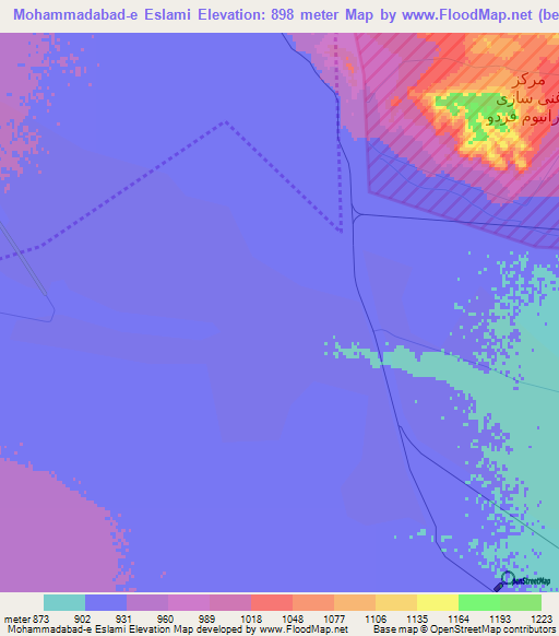 Mohammadabad-e Eslami,Iran Elevation Map