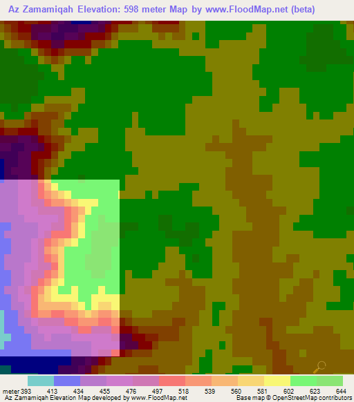 Az Zamamiqah,Libya Elevation Map