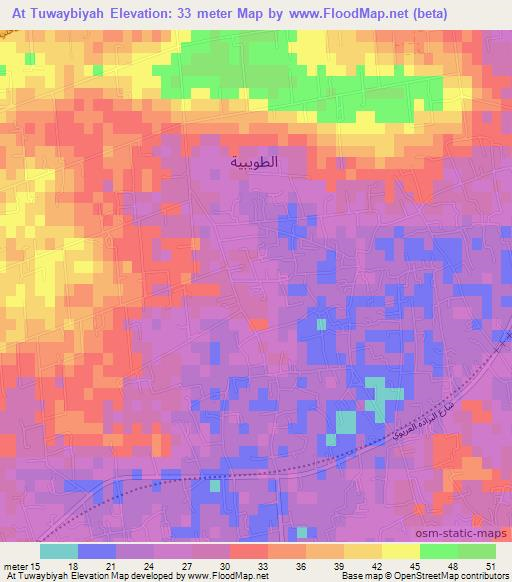 At Tuwaybiyah,Libya Elevation Map