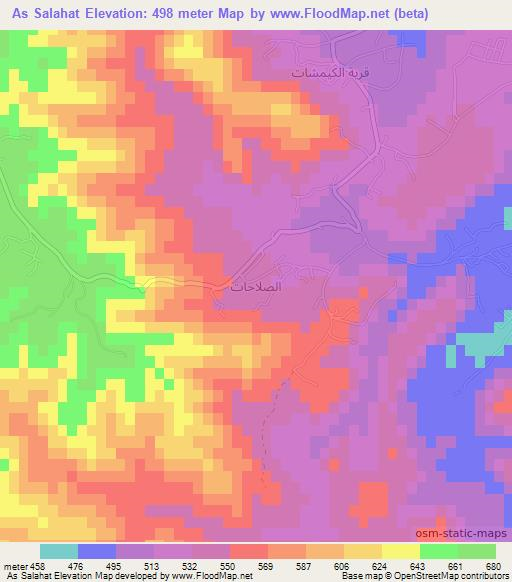 As Salahat,Libya Elevation Map