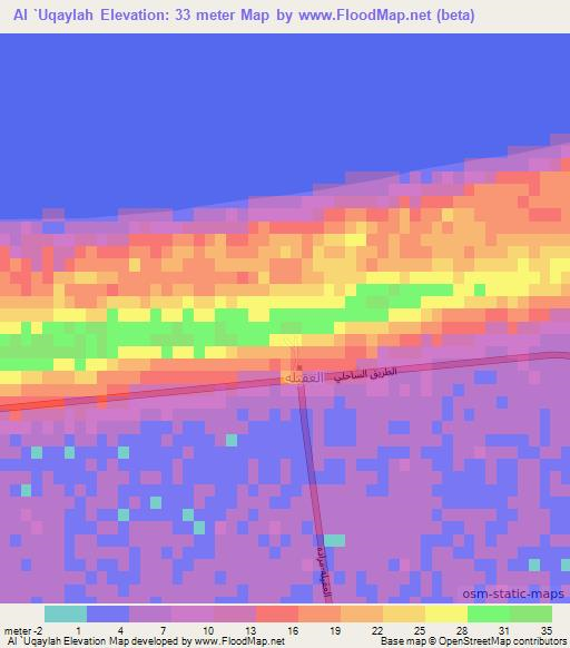 Al `Uqaylah,Libya Elevation Map