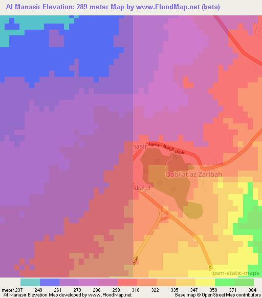 Al Manasir,Libya Elevation Map