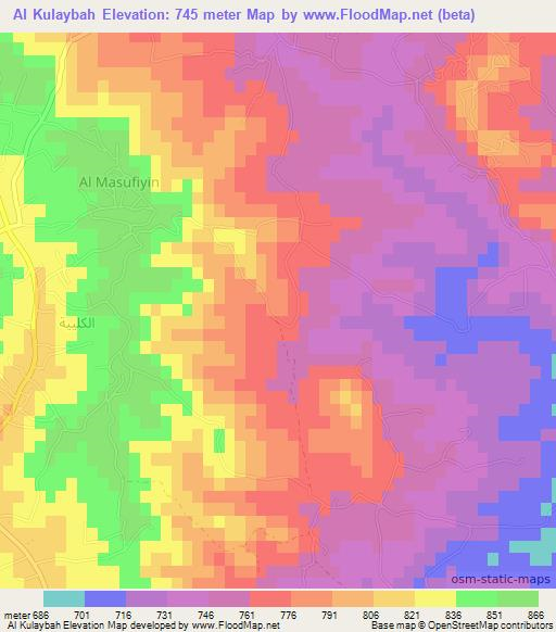 Al Kulaybah,Libya Elevation Map