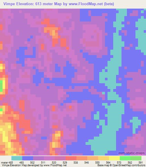 Vimpe,Angola Elevation Map