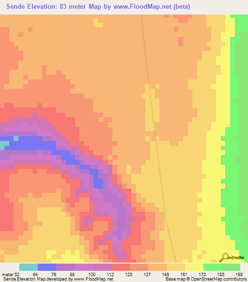 Sende,Angola Elevation Map
