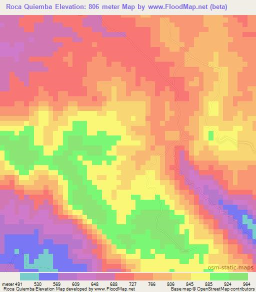 Roca Quiemba,Angola Elevation Map