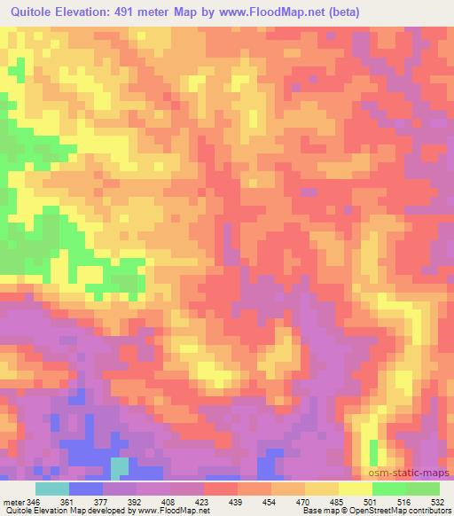 Quitole,Angola Elevation Map