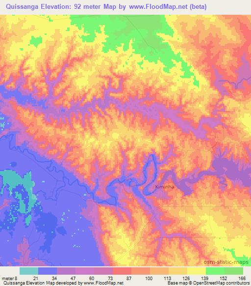 Quissanga,Angola Elevation Map
