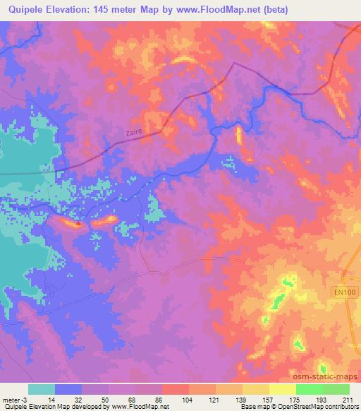 Quipele,Angola Elevation Map