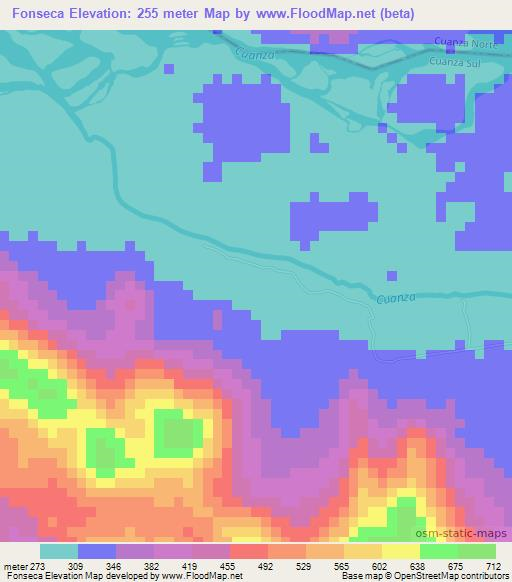 Fonseca,Angola Elevation Map
