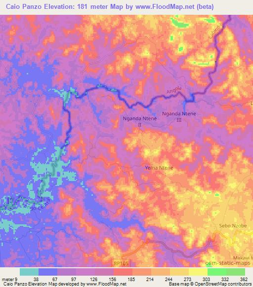 Caio Panzo,Angola Elevation Map