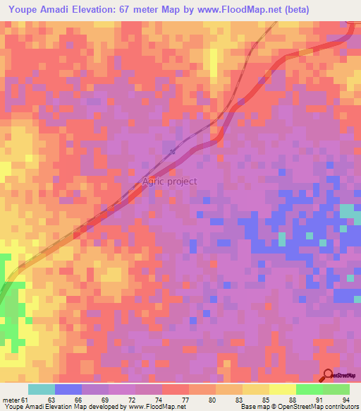 Youpe Amadi,Senegal Elevation Map