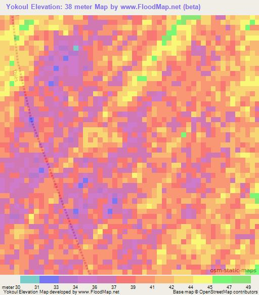 Yokoul,Senegal Elevation Map