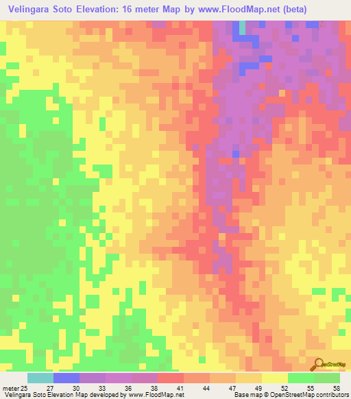 Velingara Soto,Senegal Elevation Map