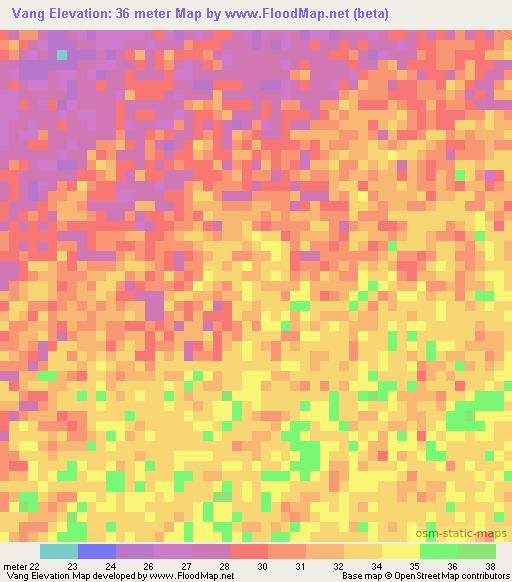 Vang,Senegal Elevation Map