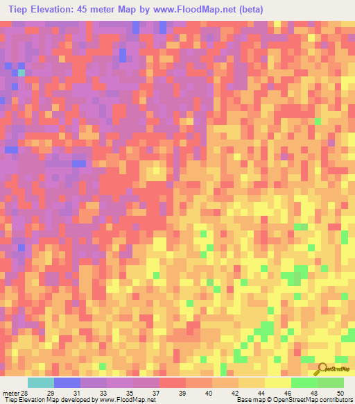 Tiep,Senegal Elevation Map