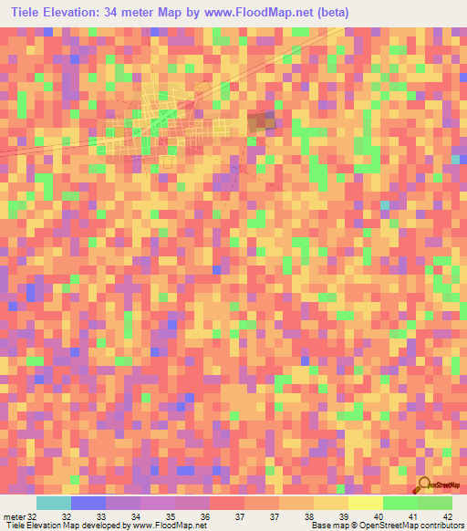 Tiele,Senegal Elevation Map