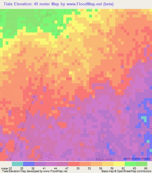Tiale,Senegal Elevation Map