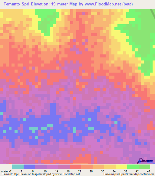 Temanto Spri,Senegal Elevation Map