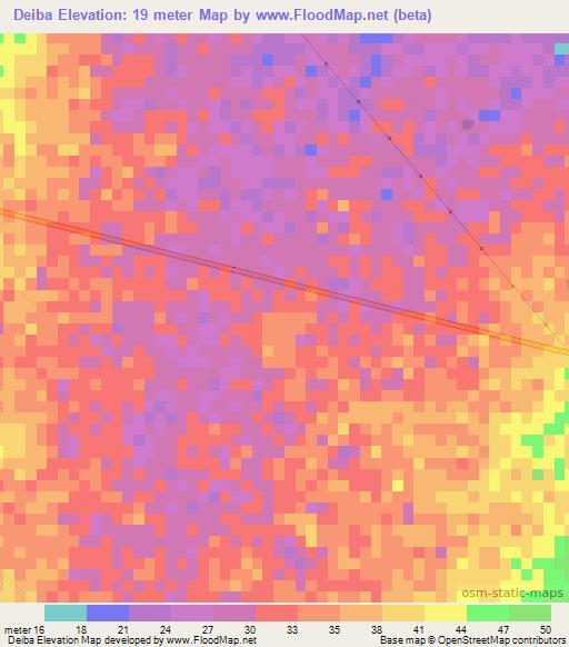 Deiba,Senegal Elevation Map