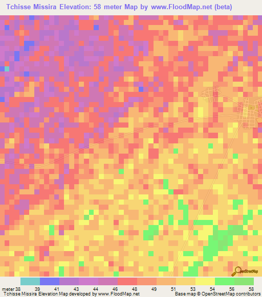 Tchisse Missira,Senegal Elevation Map