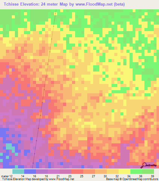 Tchisse,Senegal Elevation Map