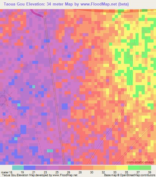 Taoua Gou,Senegal Elevation Map