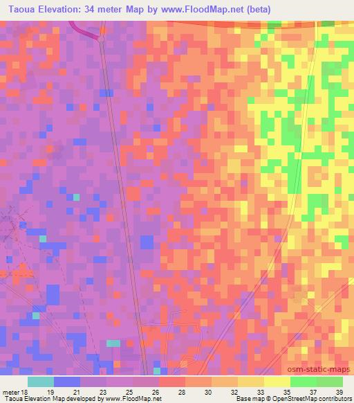 Taoua,Senegal Elevation Map