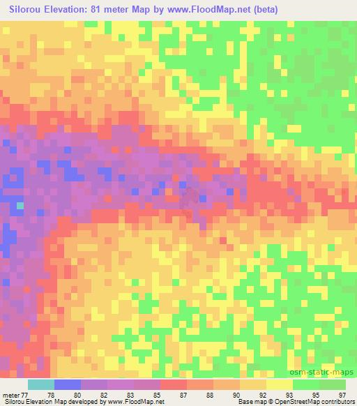 Silorou,Senegal Elevation Map