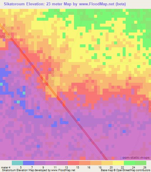Sikatoroum,Senegal Elevation Map
