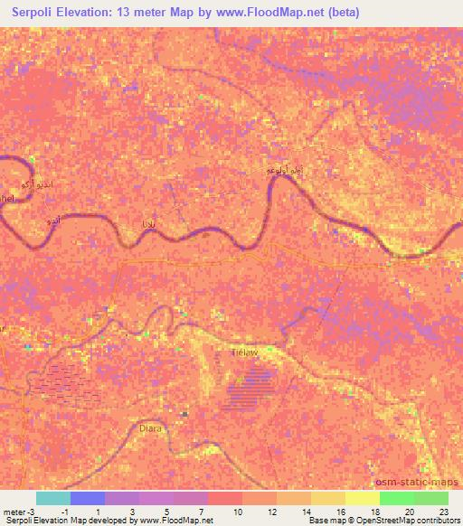 Serpoli,Senegal Elevation Map