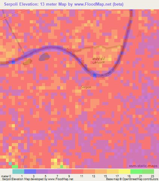 Serpoli,Senegal Elevation Map