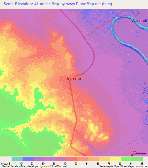 Seme,Senegal Elevation Map