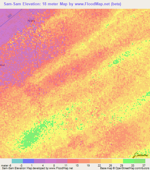 Sam-Sam,Senegal Elevation Map
