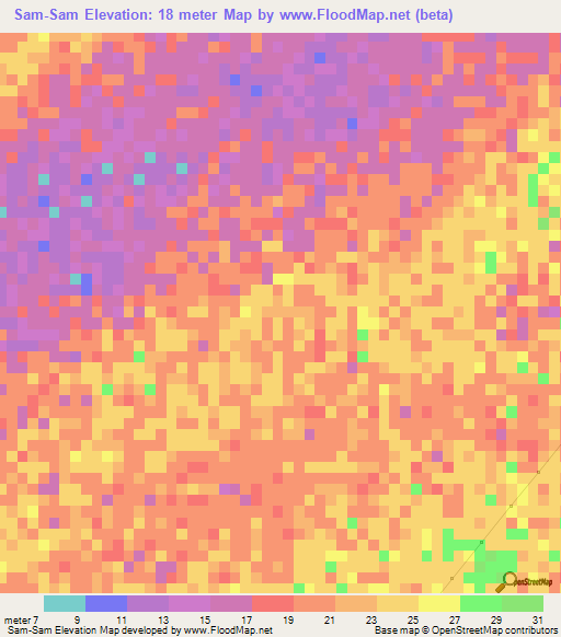 Sam-Sam,Senegal Elevation Map