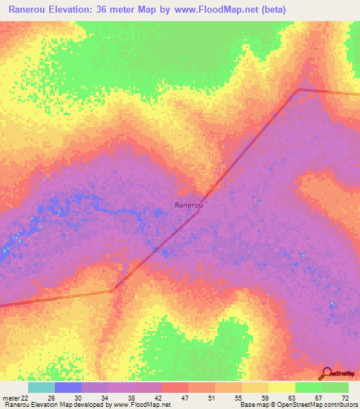 Ranerou,Senegal Elevation Map