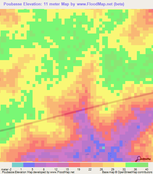 Poubasse,Senegal Elevation Map