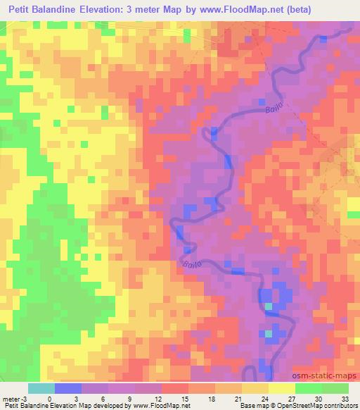 Petit Balandine,Senegal Elevation Map