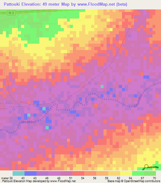 Pattouki,Senegal Elevation Map