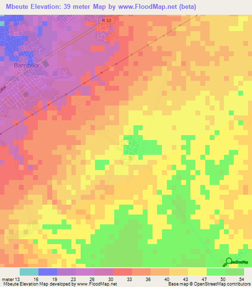 Mbeute,Senegal Elevation Map