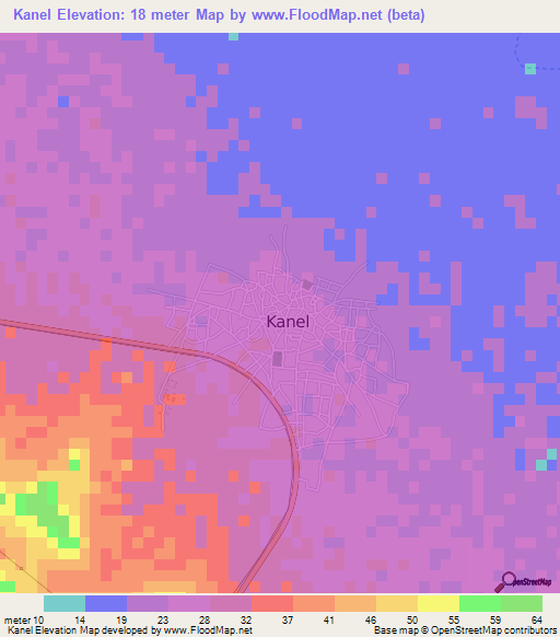 Kanel,Senegal Elevation Map