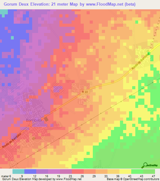Gorum Deux,Senegal Elevation Map