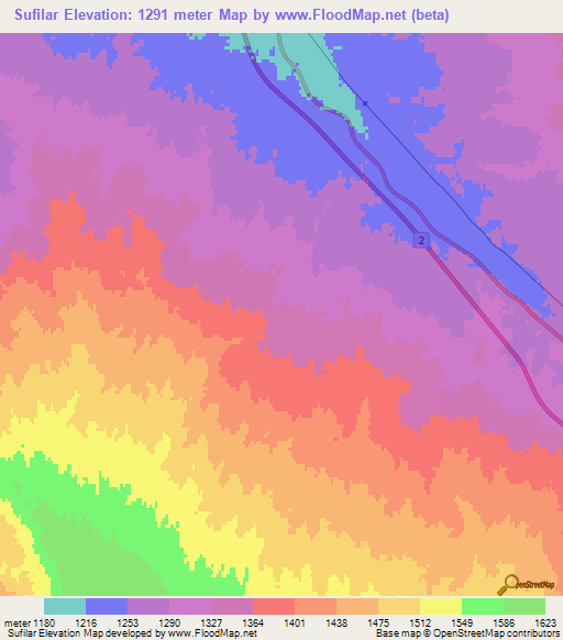 Sufilar,Iran Elevation Map