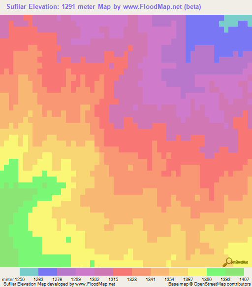 Sufilar,Iran Elevation Map