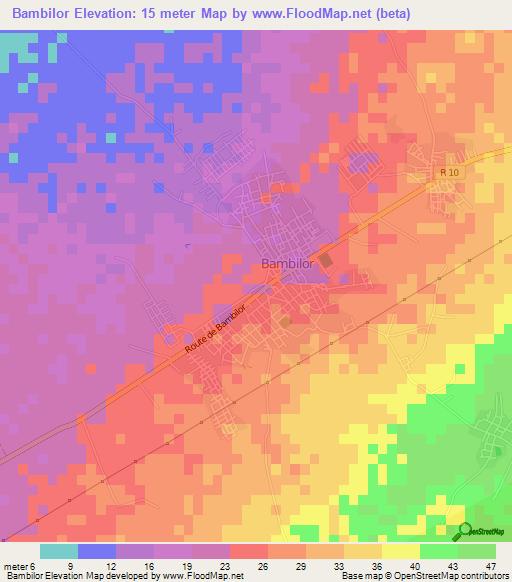 Bambilor,Senegal Elevation Map