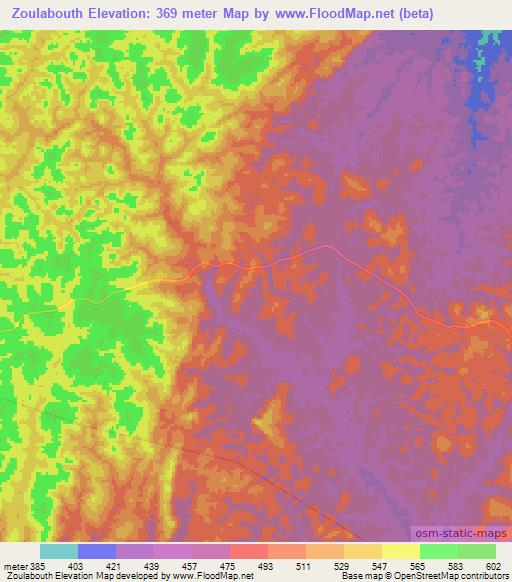 Zoulabouth,Congo (Brazzaville) Elevation Map
