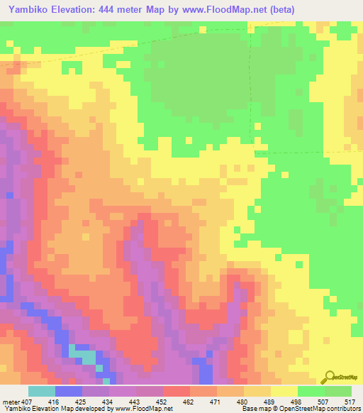 Yambiko,Congo (Brazzaville) Elevation Map