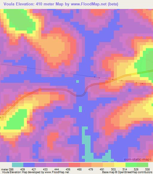 Voula,Congo (Brazzaville) Elevation Map