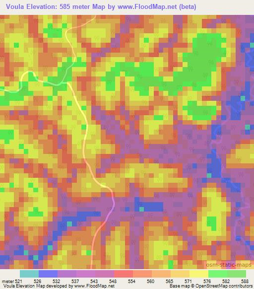 Voula,Congo (Brazzaville) Elevation Map